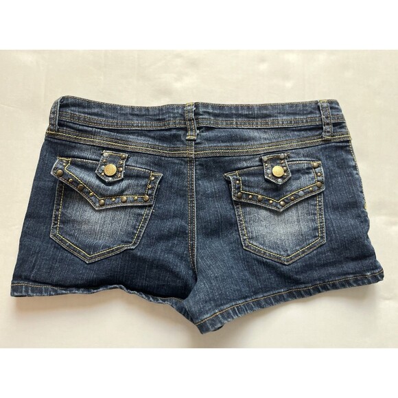 SouthPole Womens Shorts Size 11 Blue Denim Stretch Low Rise - Picture 1 of 7